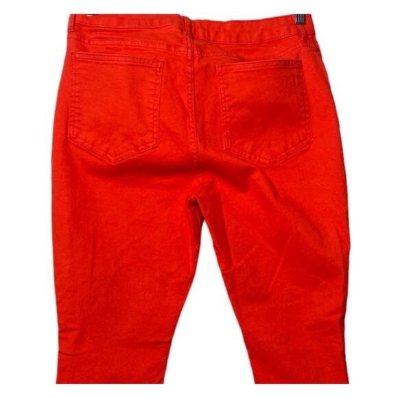 Boden The Soho Skinny Ankle Mid Rise Stretch Denim Jeans Pockets 8 P Red #4126 - Picture 9 of 15